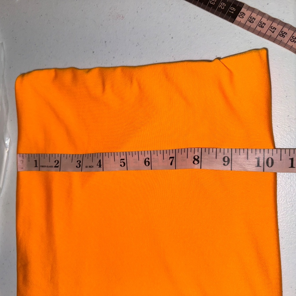 NWT Eloquii Neon Orange Tube Top Crop Shirt Size 28 - Picture 7 of 7